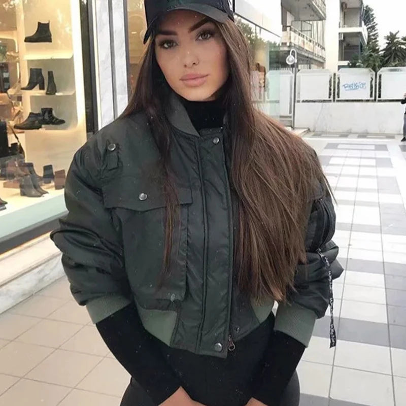 2024 stylish lady autumn winter merodi  green short jackets women